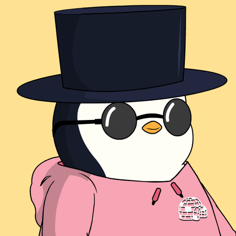 Top Hat Surprise GIF by Pudgy Penguins