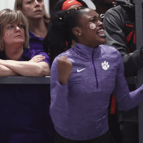 clap running GIF by Clemson Tigers