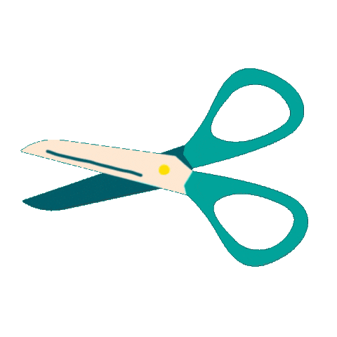 Scissors Ponytail Sticker by Wigs For Kids