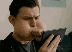 Shocked Tom Holland GIF