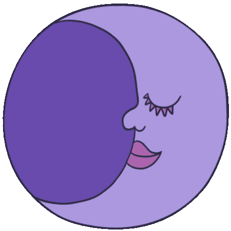 Sleepy Moon Sticker