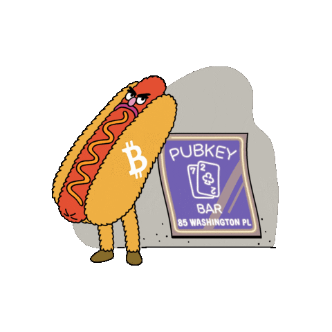 Hot Dog Bitcoin Sticker by herecomesbitcoin