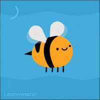 bumble bee idgaf GIF by Leannimator