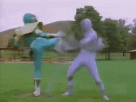 fight kick GIF by Power Rangers