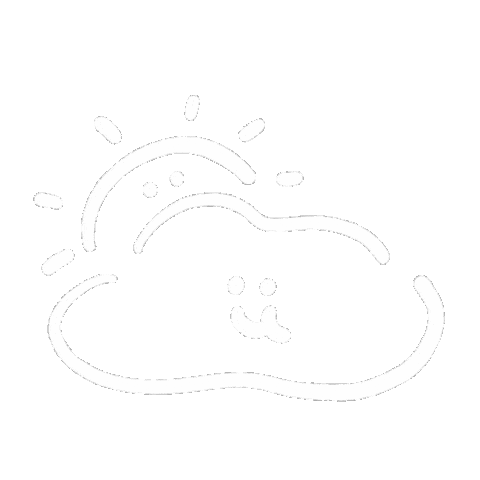 太陽 雲 Sticker