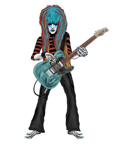 Rock Out Heavy Metal Sticker by HEY BEAUTIFUL JERK