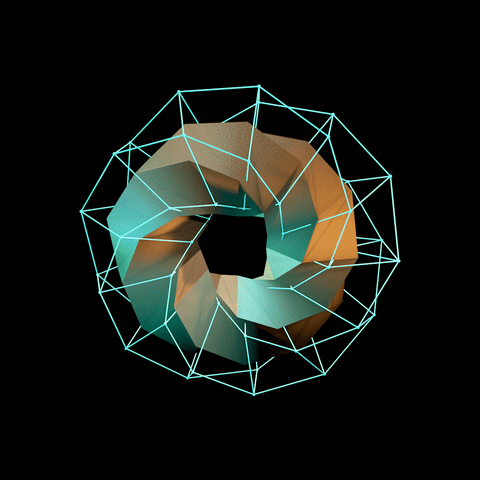ldonohue 3d spin roll geometric GIF