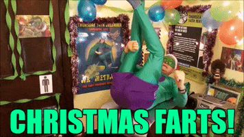 Farting Christmas Day GIF by Mr Methane