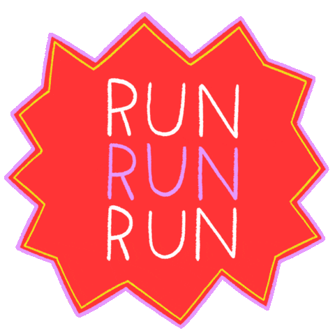 Run Run Run Sport Sticker by Anke Weckmann