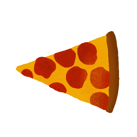 Pizza Eating Sticker by stephlamdesign