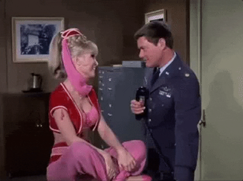 I Dream Of Jeannie Kiss GIF - Find & Share on GIPHY