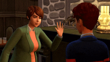 wave flirting GIF by The Sims