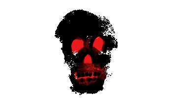 Skull Rotation Sticker by Coobytron