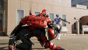 red ranger stunt GIF by Power Rangers