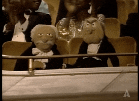 Statler And Waldorf Reaction GIF by The Academy Awards