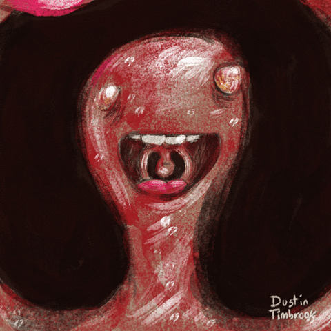 dustintimbrook animation trippy creepy scream GIF