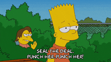 Threaten Episode 17 GIF by The Simpsons