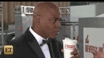 Dunkin Donuts Drinking GIF by Entertainment Tonight