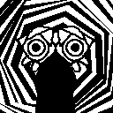 black and white