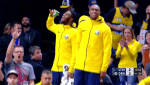 Denver Nuggets Cheers GIF by NBA
