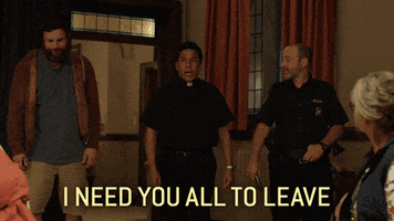 go home leave GIF by People of Earth TBS
