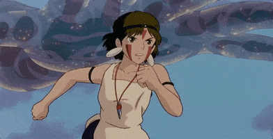 Studio Ghibli Running GIF by Princess Mononoke