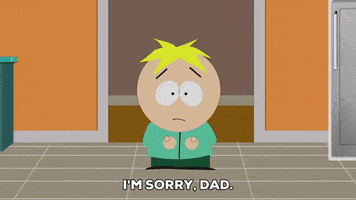 sorry butters stotch GIF by South Park 