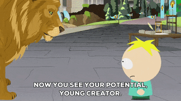 butters stotch lion GIF by South Park