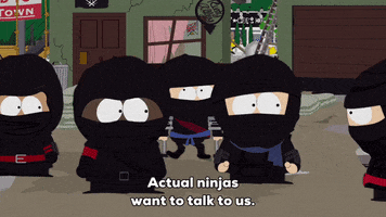 ninja waiting GIF by South Park 