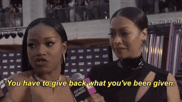 you have to give back what you've been given GIF by VH1 Hip Hop Honors