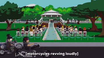 bikers driving GIF by South Park 