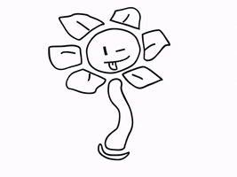 eve_channel smile flower wink sketch GIF