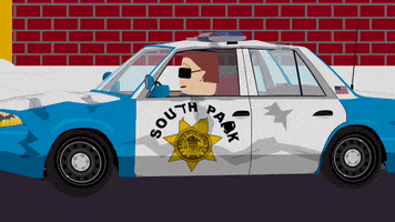 cop car gun GIF by South Park 