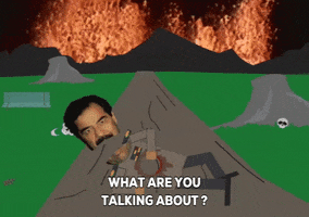 saddam hussein fire GIF by South Park 