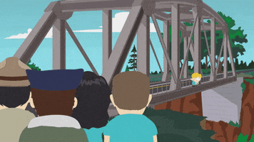 crowd bridge GIF by South Park 