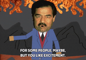 saddam hussein love GIF by South Park 