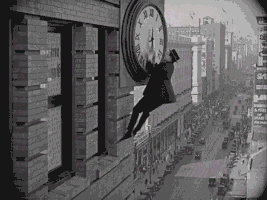 johnphess silent film stunts harold lloyd safety last GIF