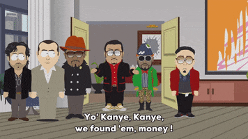 money kanye GIF by South Park 