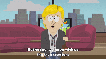 happy tv host GIF by South Park 