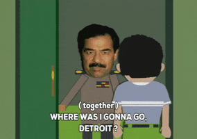 saddam hussein hello GIF by South Park 