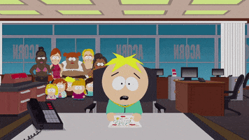 butters stotch office GIF by South Park 