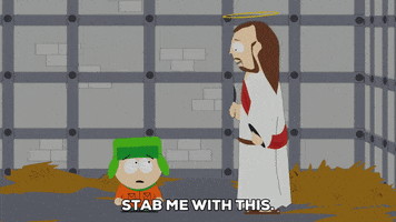 kyle broflovski jesus GIF by South Park 