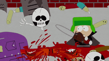 kyle broflovski horror GIF by South Park 