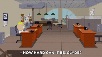 butters stotch office GIF by South Park 