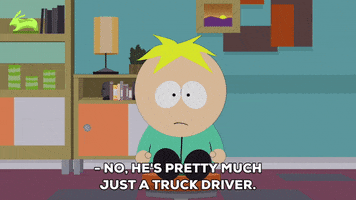 butters stotch truck driver GIF by South Park 