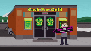 standing cash for gold GIF by South Park 