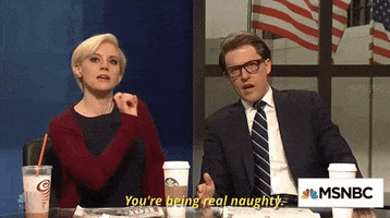 you're being real naughty kate mckinnon GIF by Saturday Night Live