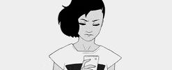 picnic-studio animation girl sad phone GIF