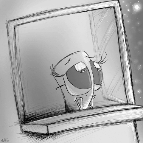 sad moon GIF by Java Doodles