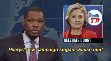 Finish Him Hillary Clinton GIF by Saturday Night Live